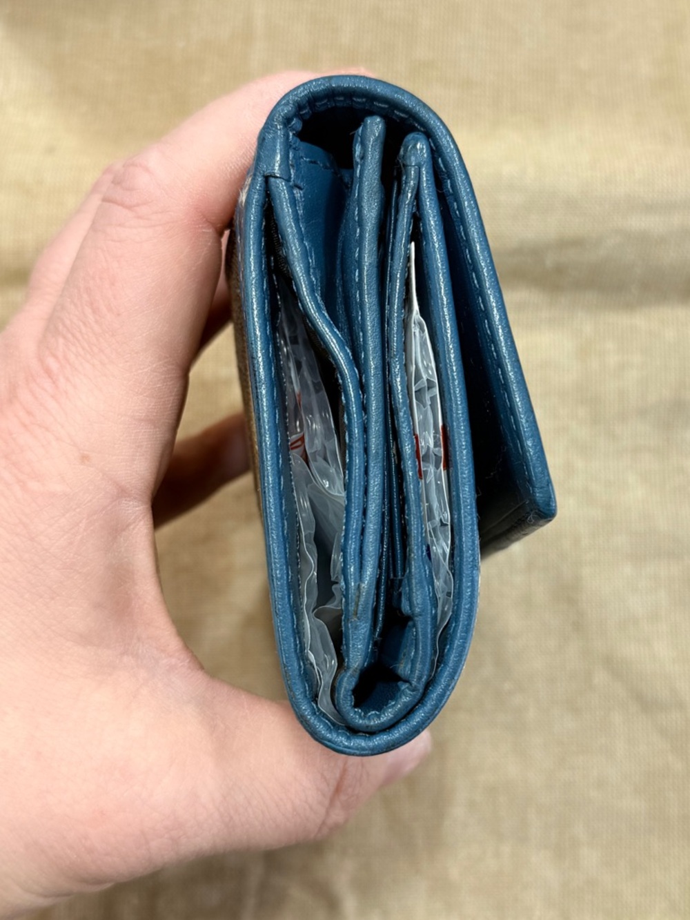 Coach Signature Jacquard Trifold Wallet - Picture 4 of 10